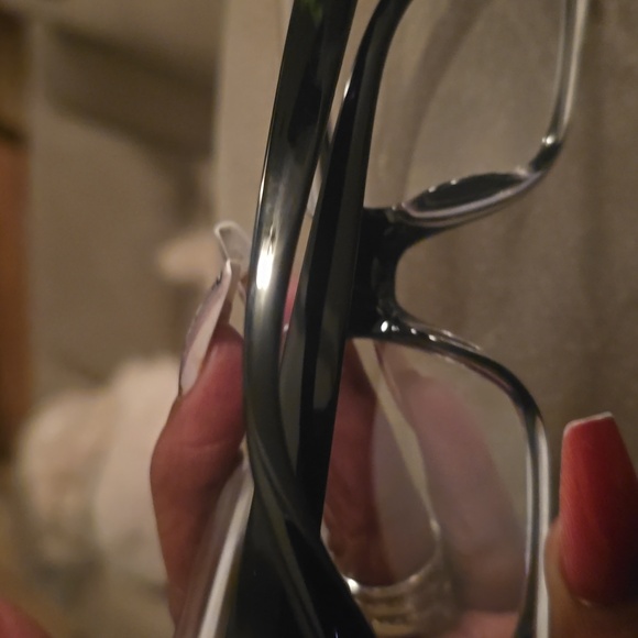 Stylish Black and Clear Cat-Eye Glasses*readers*+2.50 - Picture 3 of 3